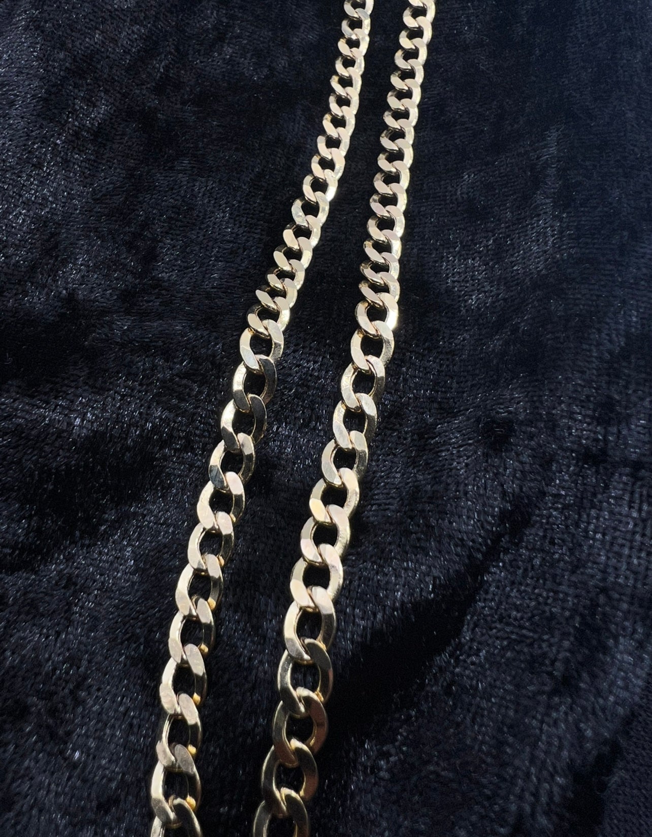 4.5mm 22inch Cuban Chain, 14k Real Gold