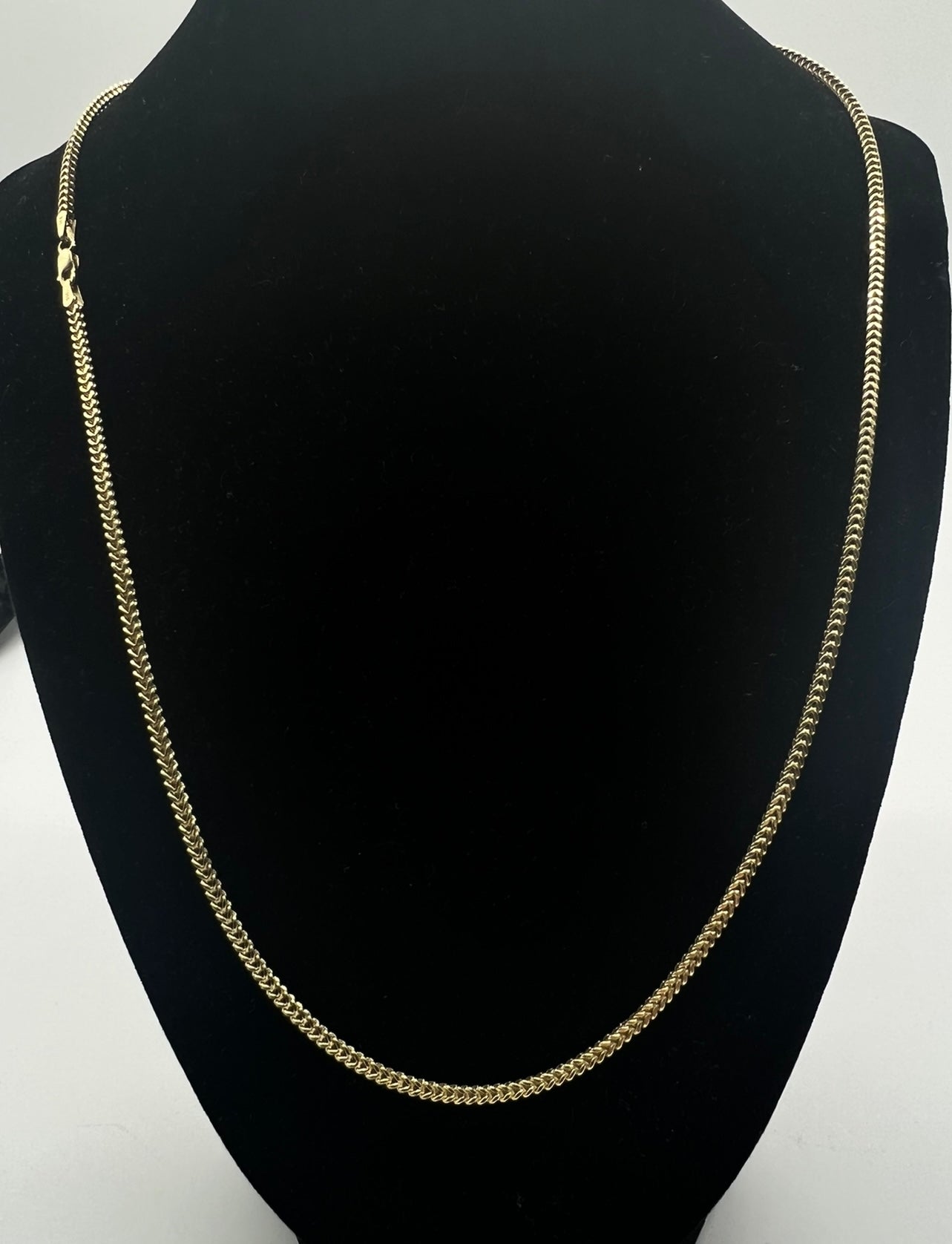 2.2mm 22inch Franco Chain, 14k Real Gold