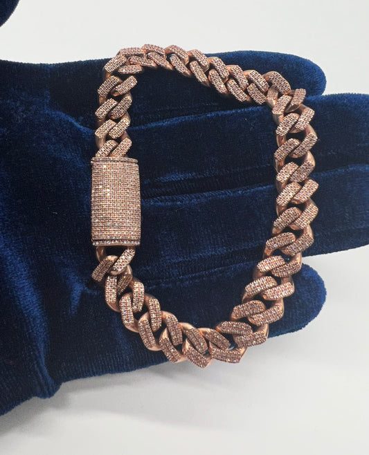 10k Rose Gold Real Natural Diamond Bracelet!!