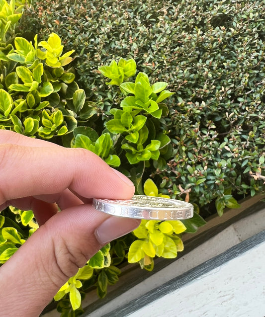 Pure .999 silver original Centenario Coin only NO Bezel