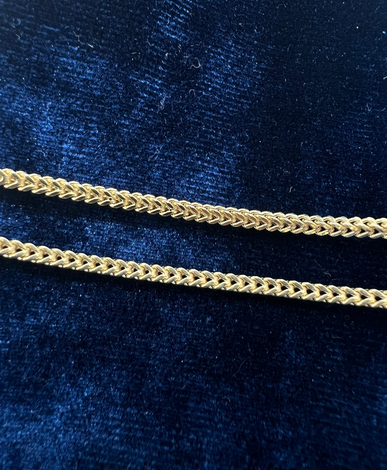 2.2mm 22inch Franco Chain, 14k Real Gold