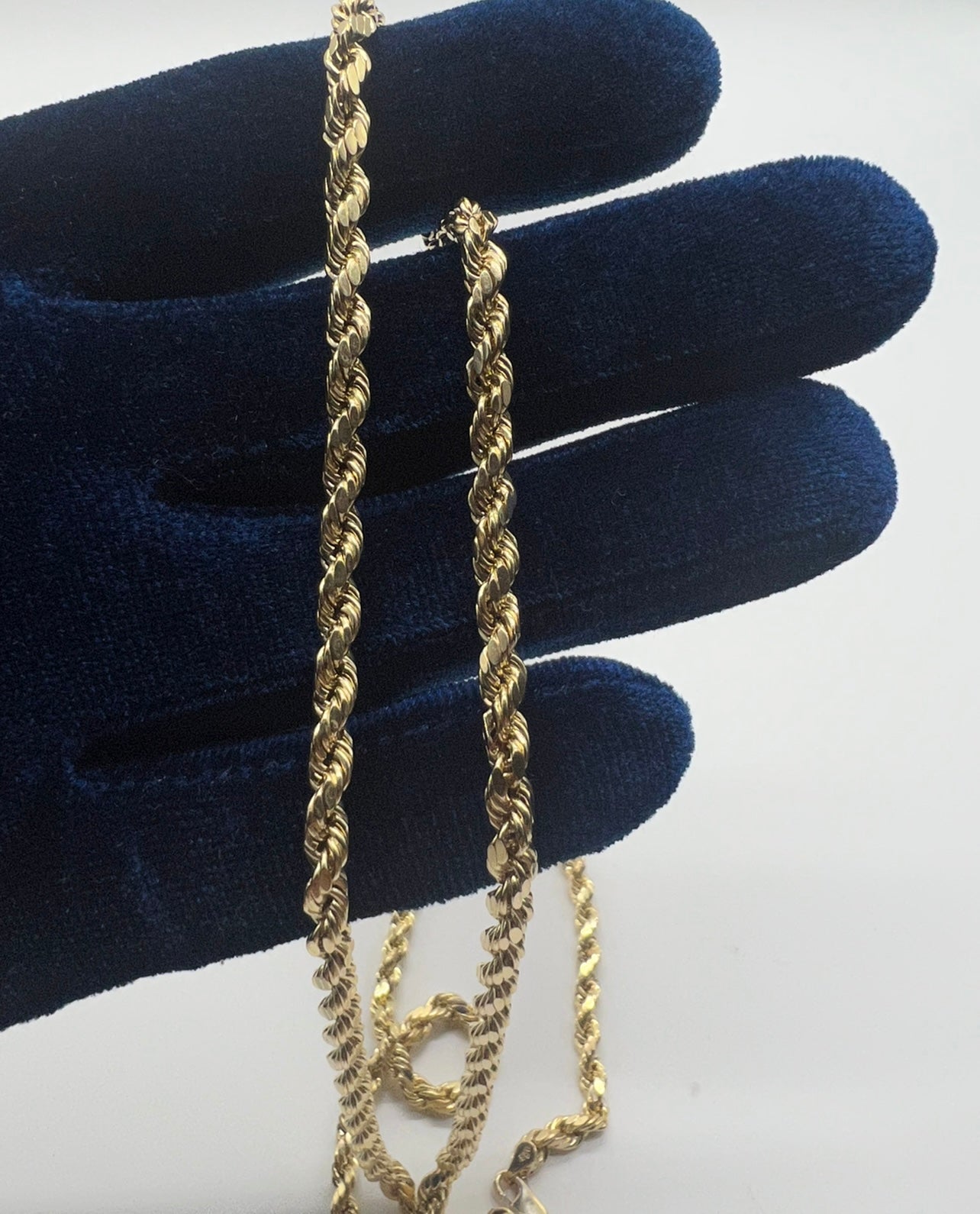 4mm 24inch Rope Chain 14k Real Gold