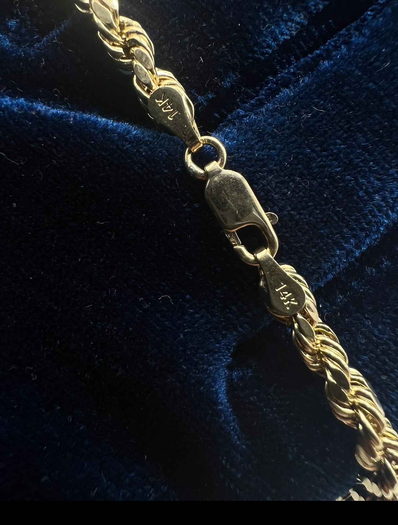 4mm 24inch Rope Chain 14k Real Gold