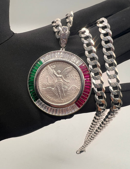 Mexican Baguette Flag Real Silver Centenario